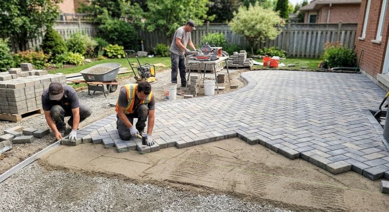 Sidewalk Pavers Installation in Boston, MA